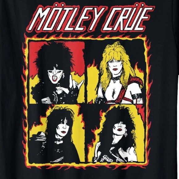 Mötley Crüe - Shout At The Devil Flames T-Shirt 172 - Picture 2 of 5